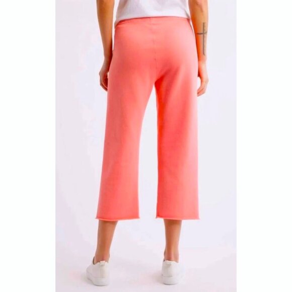 Frank & Eileen Catherine Cropped Sweatpants Wild Strawberry Womens M Cotton Pink - Picture 2 of 7